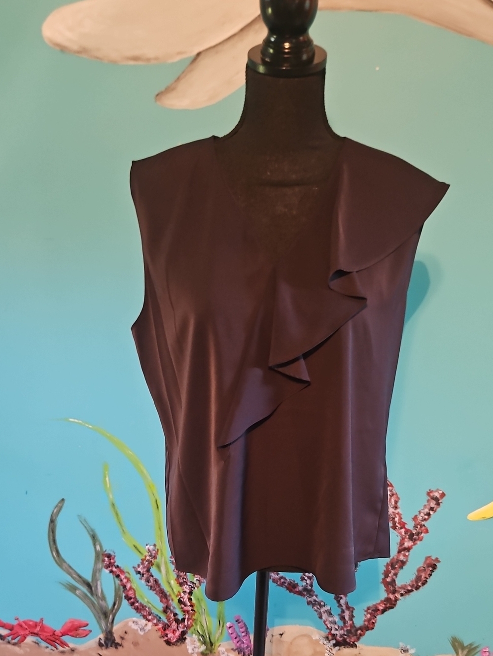 Calvin Klein Sleeveless Ruffle-Front Camisole